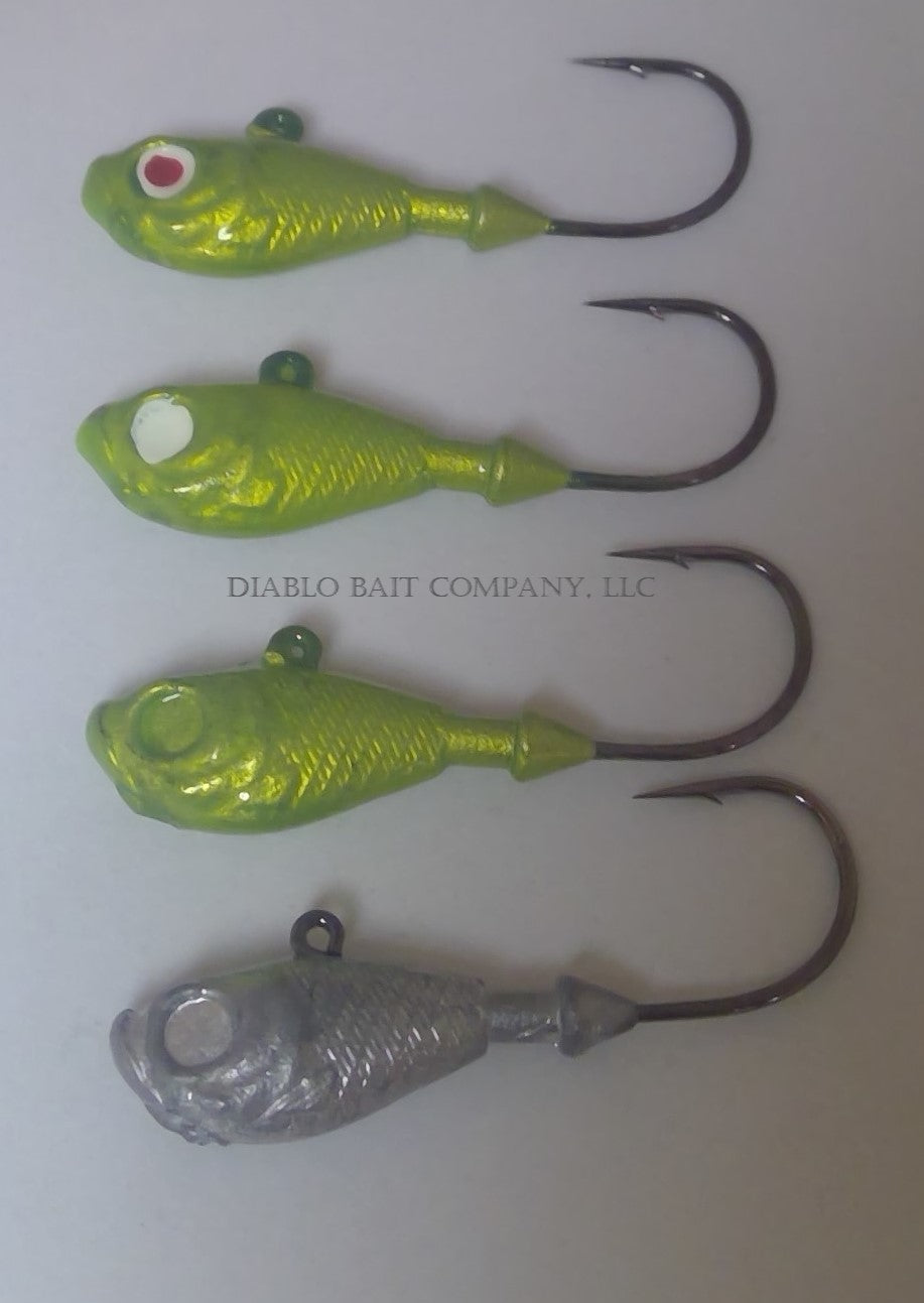diablo fishing lures Walleye Candy 3/8oz / White Eyes / Ultra Minnow